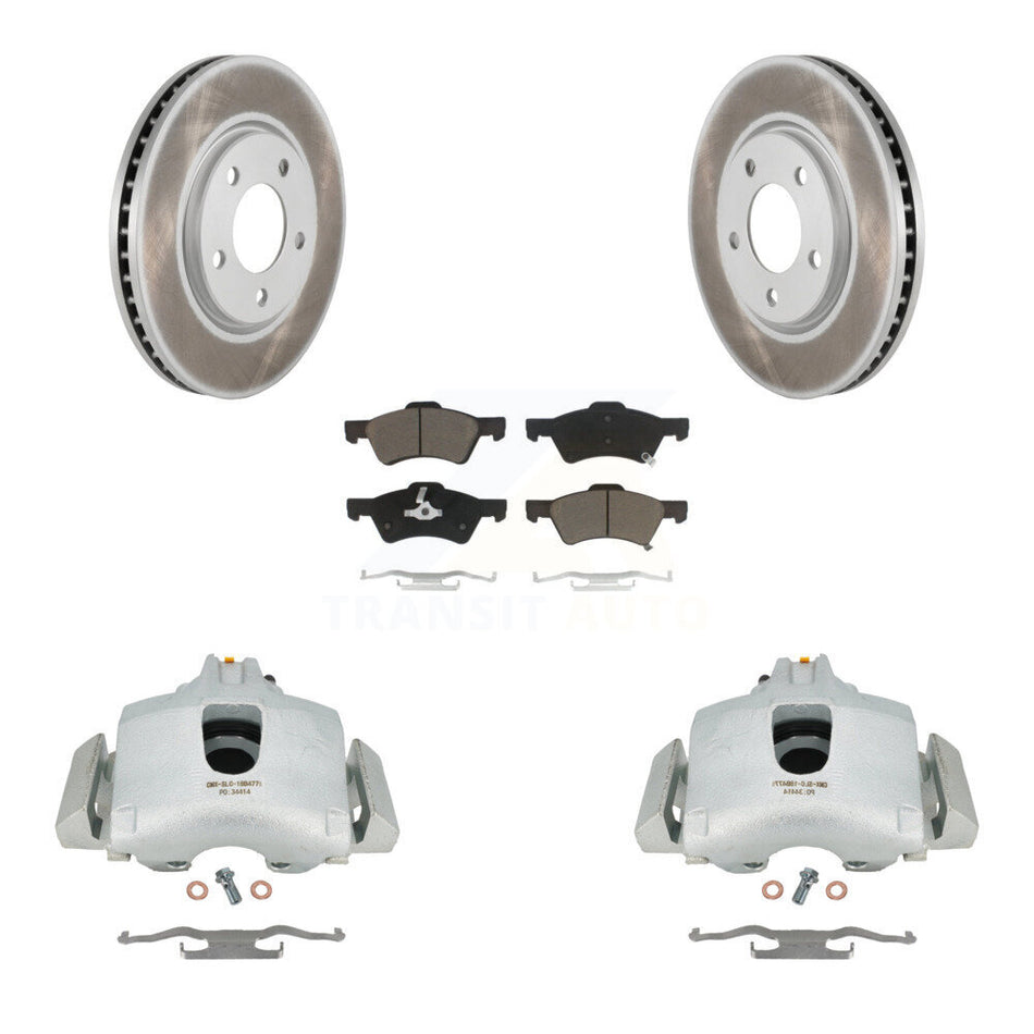 Front Brake Caliper Coat Rotor & Ceramic Pad Kit For Dodge Grand Caravan Chrysler Town KCG-100495C