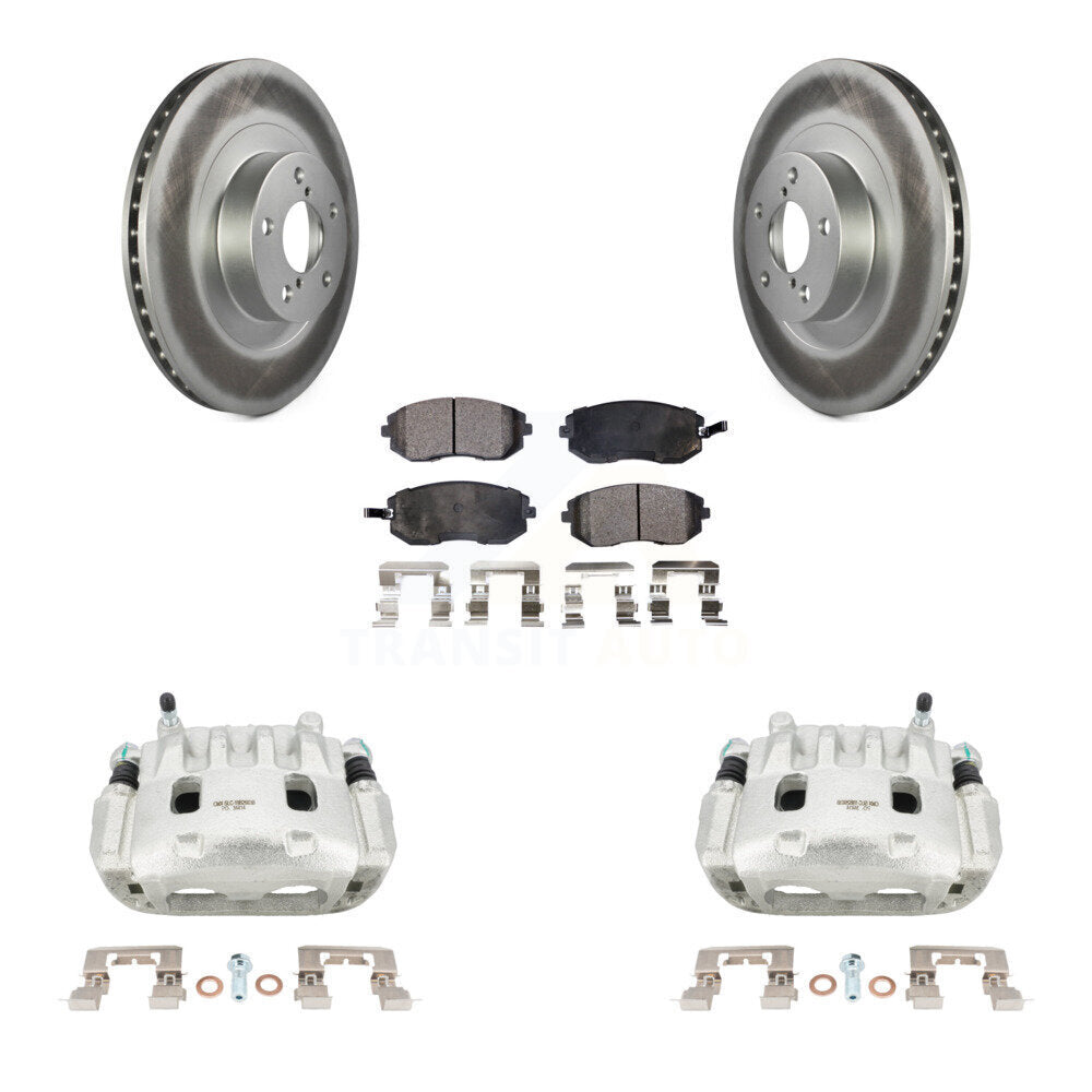 Front Brake Caliper Coat Rotors Ceramic Pad Kit For Subaru Forester Impreza Outback Baja KCG-100495T