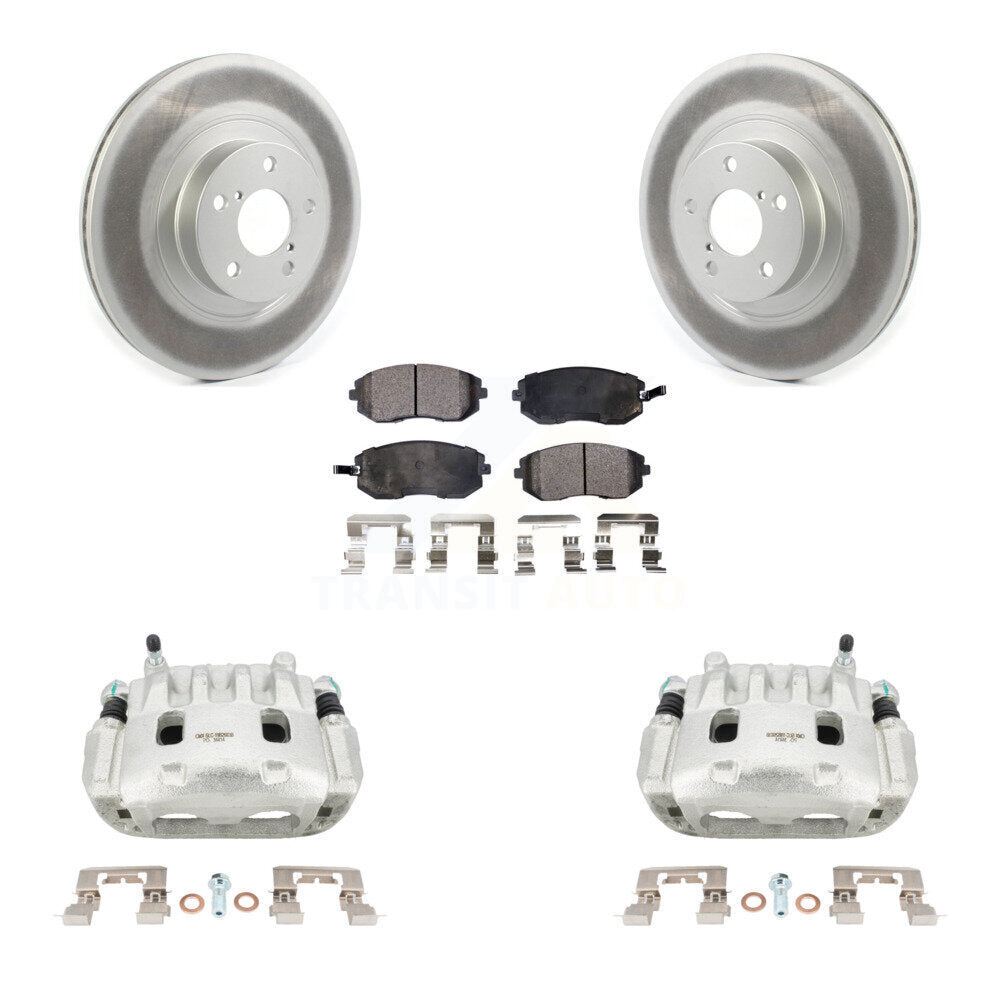 Front Brake Caliper Coat Rotors & Ceramic Pad Kit For Subaru Outback Impreza Legacy Baja KCG-100496T
