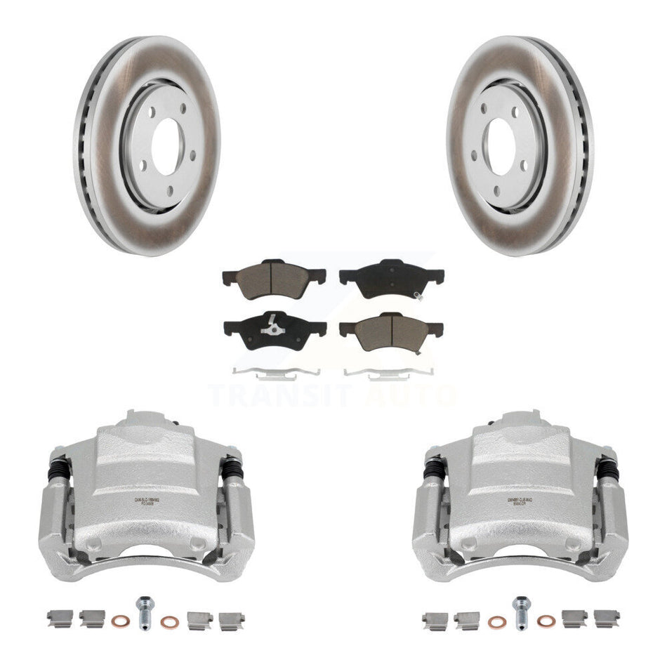 Front Disc Brake Caliper Coat Rotor Ceramic Pad Kit For 2004 Dodge Caravan From 12 01 03 KCG-100497C
