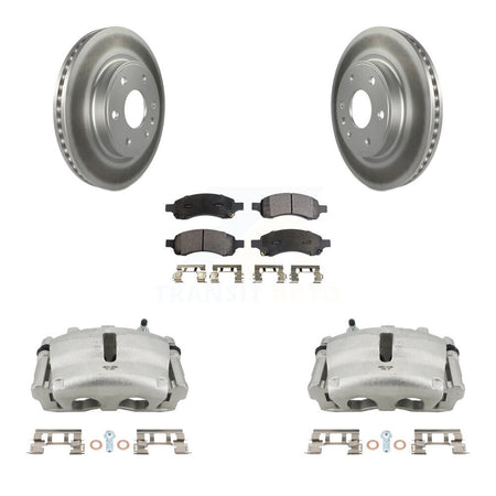 Front Brake Caliper Coat Rotors & Ceramic Pad Kit For GMC Acadia Buick Enclave Chevrolet KCG-100498T