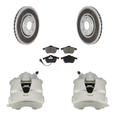 Front Disc Brake Caliper Coat Rotor And Ceramic Pad Kit For Volkswagen Jetta Golf Beetle KCG-100500C