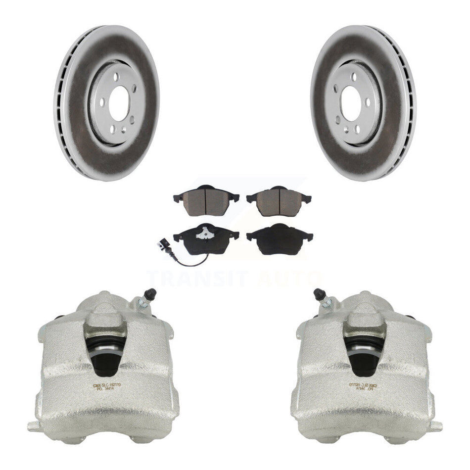 Front Disc Brake Caliper Coat Rotor And Ceramic Pad Kit For Volkswagen Jetta Golf Beetle KCG-100500C