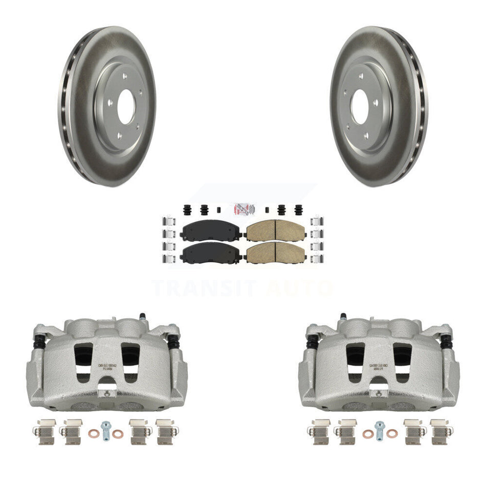 Front Disc Brake Caliper Coated Rotors And Ceramic Pads Kit For Dodge Grand Caravan Chrysler Pacifica Voyager KCG-100501N