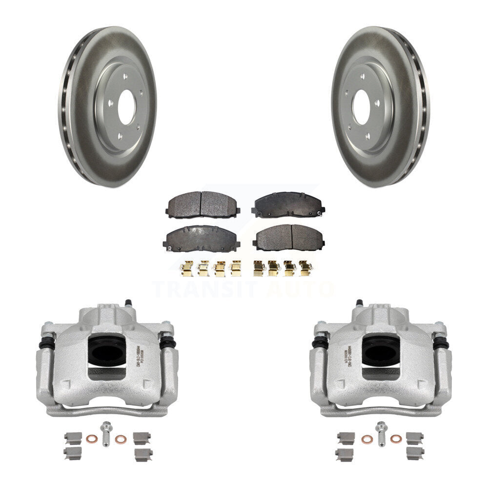 Front Disc Brake Caliper Coat Rotors Semi-Metallic Pad Kit For Volkswagen Routan Ram C/V KCG-100501P