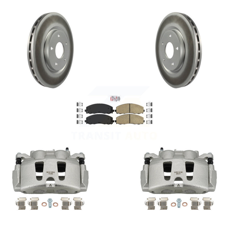 Front Disc Brake Caliper Coated Rotors And Ceramic Pads Kit For Dodge Grand Caravan Chrysler Pacifica Voyager KCG-100502N