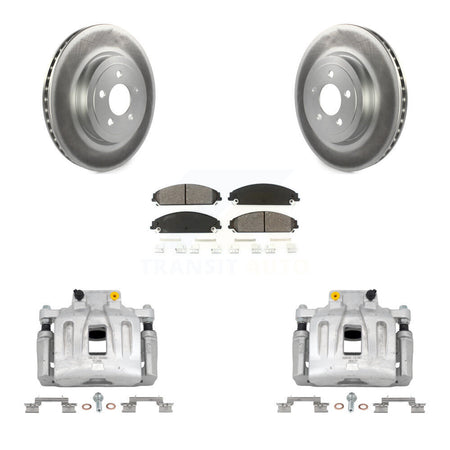 Front Disc Brake Caliper Coat Rotor Semi-Metallic Pad Kit For Chrysler 300 Dodge Charger KCG-100502S