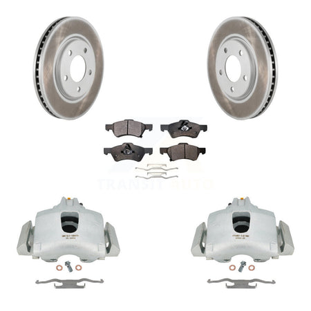 Front Brake Caliper Coat Rotor & Ceramic Pad Kit For Dodge Grand Caravan Chrysler Town KCG-100502T