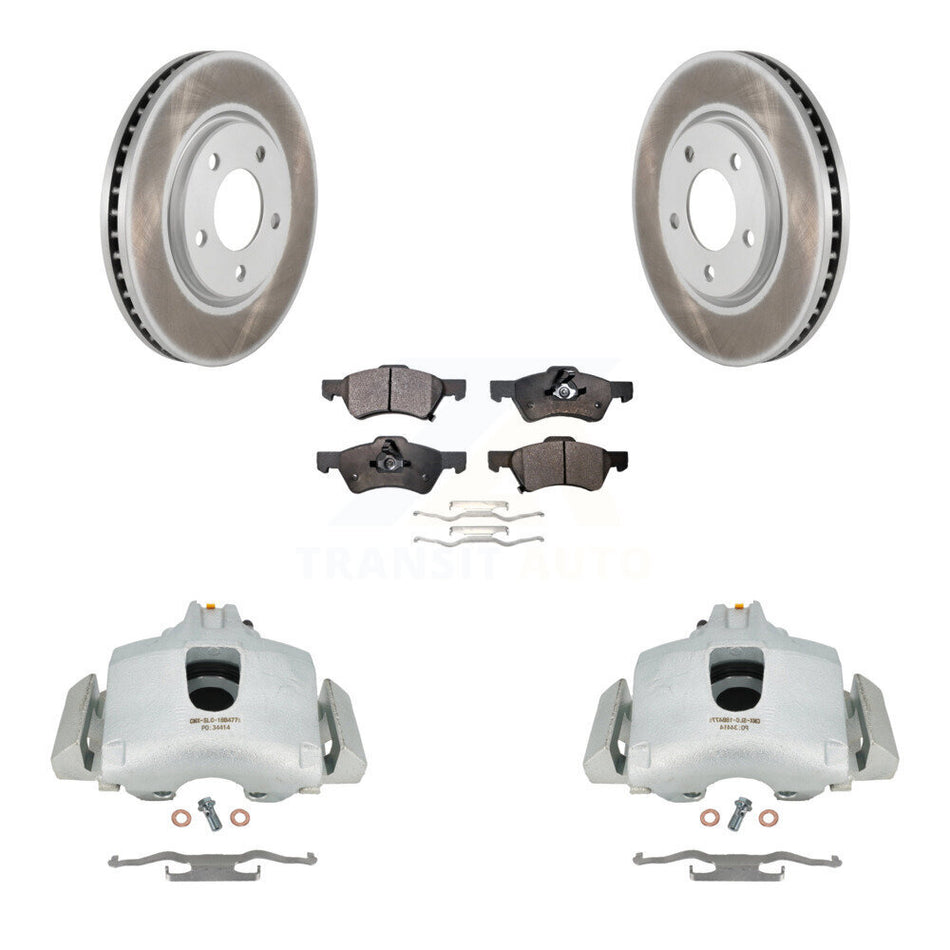 Front Brake Caliper Coat Rotor & Ceramic Pad Kit For Dodge Grand Caravan Chrysler Town KCG-100502T