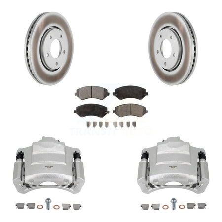 Front Brake Caliper Coat Rotors Semi-Metallic Pad Kit For Dodge Caravan Grand Chrysler & KCG-100503P