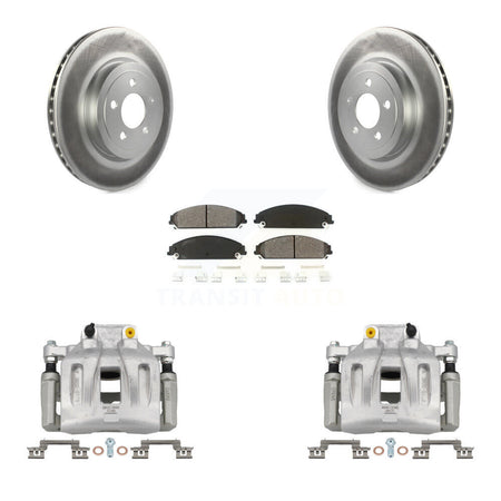 Front Disc Brake Caliper Coat Rotor Semi-Metallic Pad Kit For Chrysler 300 Dodge Charger KCG-100504S