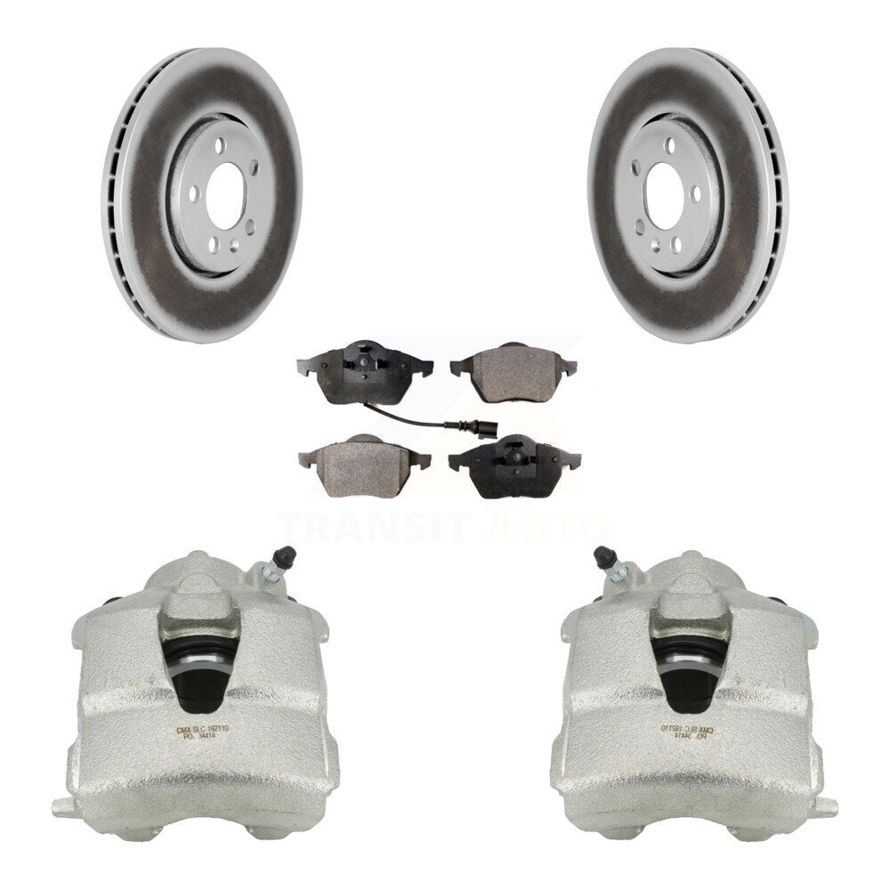 Front Disc Brake Caliper Coat Rotor And Ceramic Pad Kit For Volkswagen Jetta Golf Beetle KCG-100507T