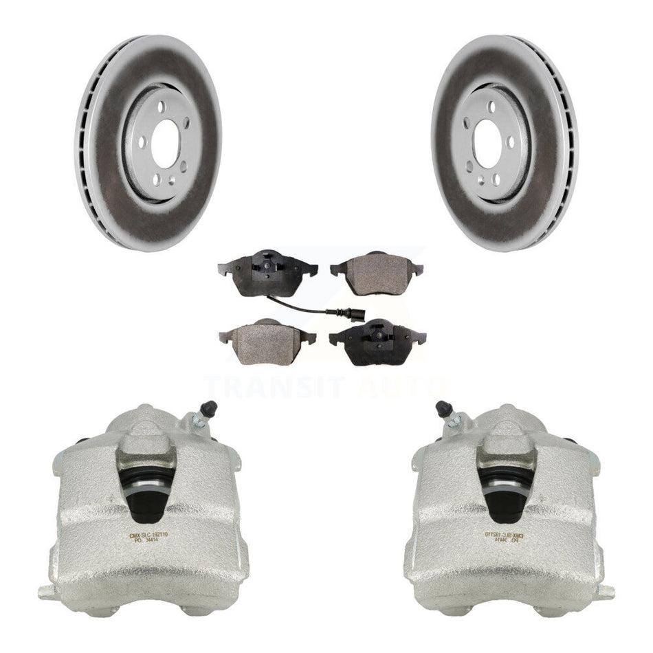 Front Disc Brake Caliper Coat Rotor And Ceramic Pad Kit For Volkswagen Jetta Golf Beetle KCG-100507T