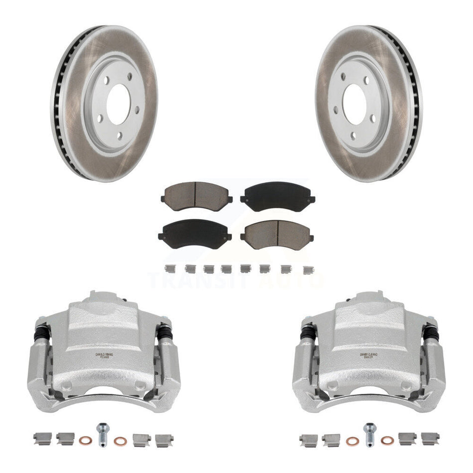 Front Brake Caliper Coat Rotors Ceramic Pad Kit For Dodge Grand Caravan Drum rear brakes KCG-100511C