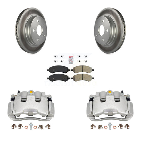 Front Disc Brake Caliper Coat Rotor And Semi-Metallic Pad Kit For Ram 1500 Classic Dodge KCG-100512N