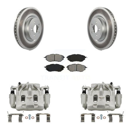 Front Brake Caliper Coat Rotors Semi-Metallic Pad Kit For Subaru Forester Outback Legacy KCG-100515S