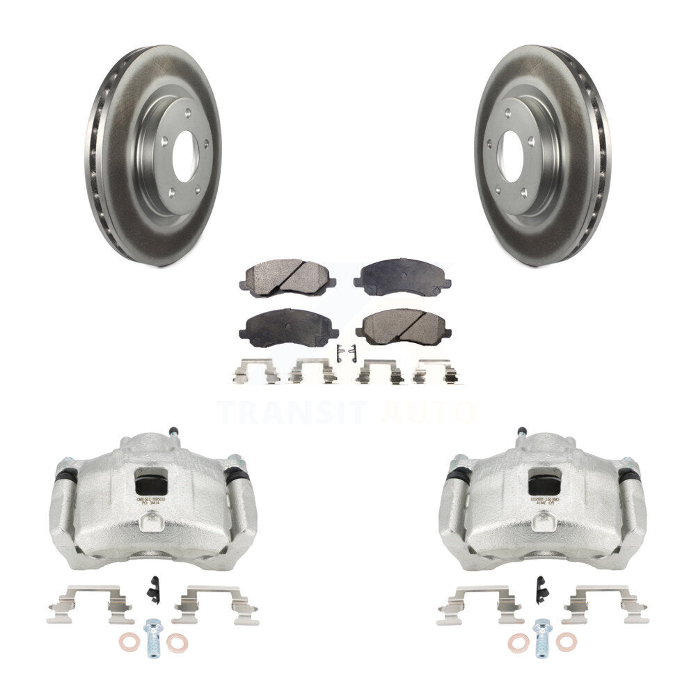 Front Brake Caliper Coat Rotors Semi-Metallic Pad Kit For Jeep Patriot Dodge Compass 200 KCG-100516P
