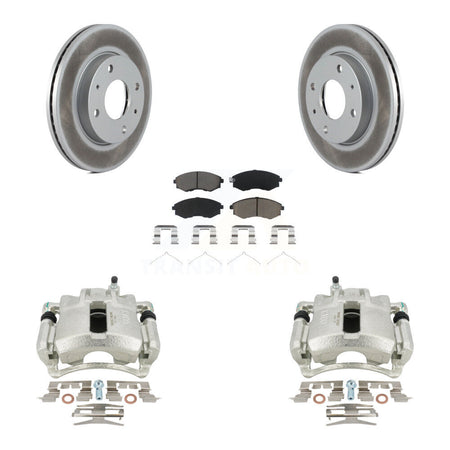 Front Disc Brake Caliper Coat Rotor Ceramic Pad Kit For 2002 Hyundai Elantra To 10 31 01 KCG-100517C