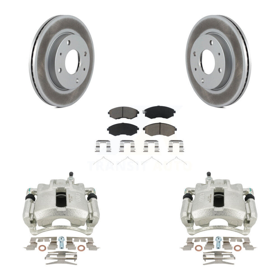 Front Disc Brake Caliper Coat Rotor Ceramic Pad Kit For 2002 Hyundai Elantra To 10 31 01 KCG-100517C