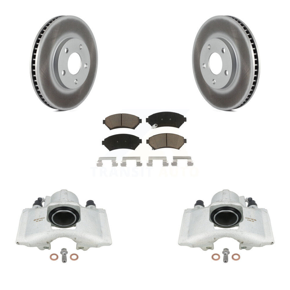 Front Brake Caliper Coat Rotor And Ceramic Pad Kit For Cadillac DeVille Disc rear brakes KCG-100522C