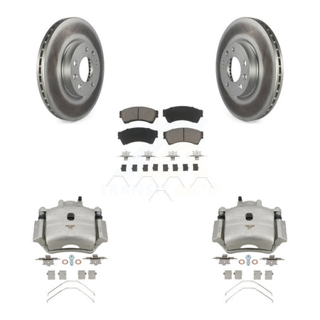 Front Brake Caliper Coat Rotor Ceramic Pad Kit For Ford Fusion Mazda 6 Lincoln MKZ Milan KCG-100523C