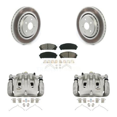 Front Brake Caliper Coat Rotor & Semi-Metallic Pad Kit For 2022 Lexus NX350h NX350 NX250 KCG-100527S