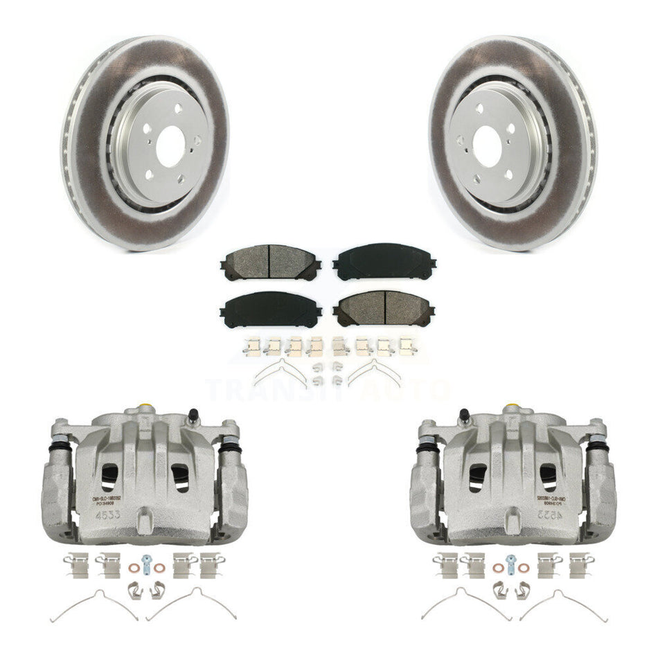 Front Brake Caliper Coat Rotor & Semi-Metallic Pad Kit For 2022 Lexus NX350h NX350 NX250 KCG-100527S