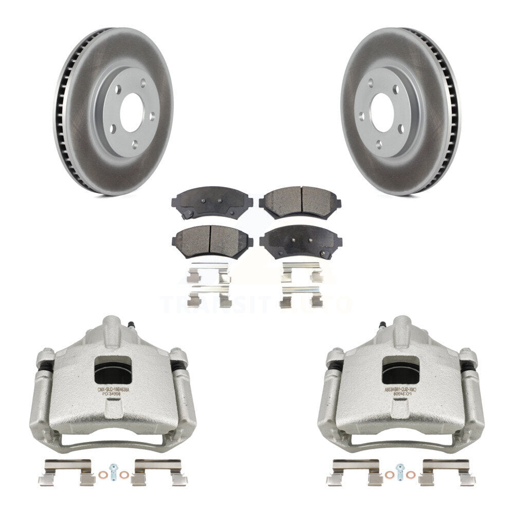 Front Brake Caliper Coat Rotors Ceramic Pad Kit For Chevrolet Impala Buick LeSabre Monte KCG-100528T