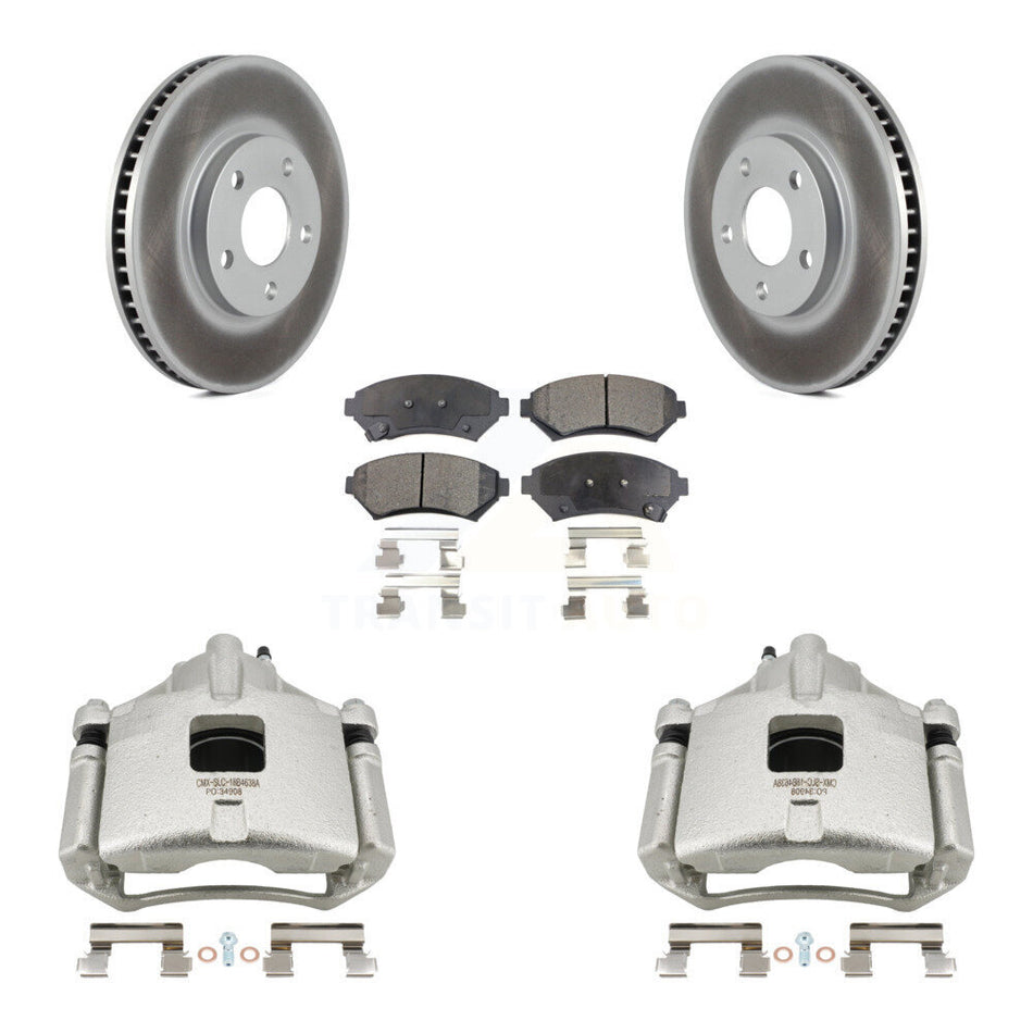 Front Brake Caliper Coat Rotors Ceramic Pad Kit For Chevrolet Impala Buick LeSabre Monte KCG-100528T