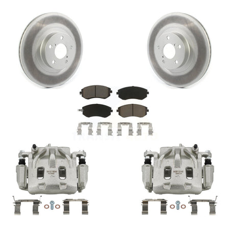 Front Brake Caliper Coat Rotors Ceramic Pad Kit For Subaru Legacy 2.5L with Turbocharged KCG-100531C