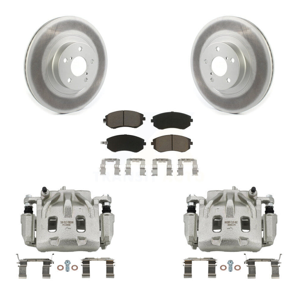Front Brake Caliper Coat Rotors Ceramic Pad Kit For Subaru Legacy 2.5L with Turbocharged KCG-100531C