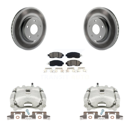 Front Disc Brake Caliper Coated Rotors And Semi-Metallic Pads Kit For Nissan Altima KCG-100535S