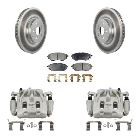 Front Disc Brake Caliper Coat Rotor & Ceramic Pad Kit For Subaru Forester Outback Legacy KCG-100539T