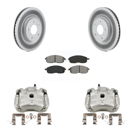 Front Brake Caliper Coat Rotors & Semi-Metallic Pad Kit For Nissan Sentra SE-R with 2.5L KCG-100542S