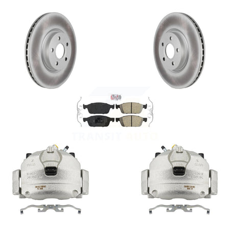 Front Disc Brake Caliper Coated Rotors And Ceramic Pads Kit For Ford Transit Connect KCG-100546N