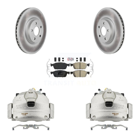 Front Disc Brake Caliper Coated Rotors And Ceramic Pads Kit For Ford Transit Connect KCG-100547N