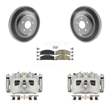 Front Brake Caliper Coat Rotors Ceramic Pad Kit For Ford Explorer With Heavy Duty Brakes KCG-100551N