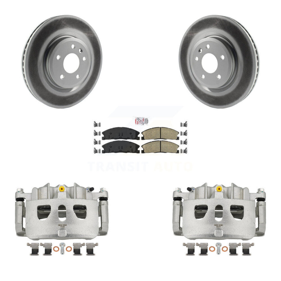 Front Brake Caliper Coat Rotors Ceramic Pad Kit For Ford Explorer With Heavy Duty Brakes KCG-100551N
