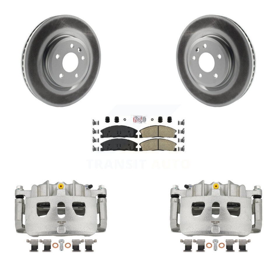 Front Brake Caliper Coat Rotors Ceramic Pad Kit For Ford Explorer With Heavy Duty Brakes KCG-100552N