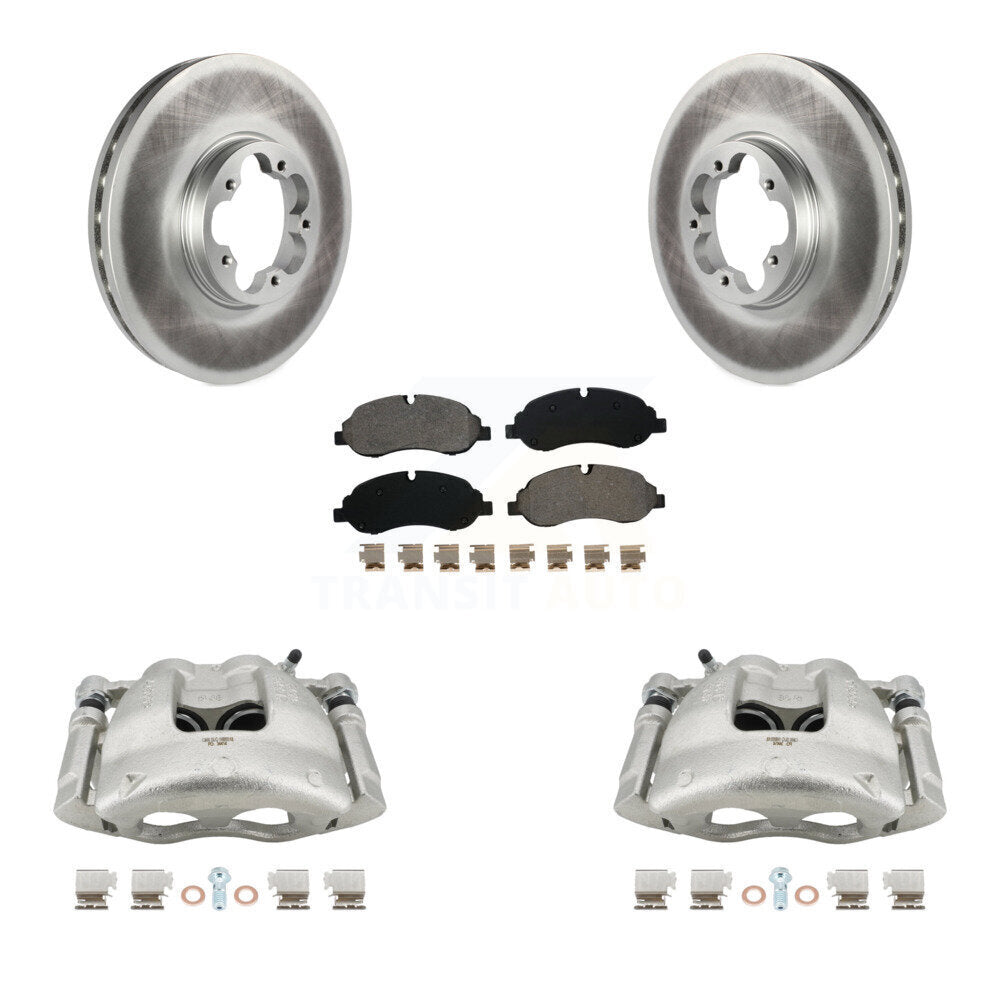 Front Brake Caliper Coat Rotors & Semi-Metallic Pad Kit For Ford Transit-250 Transit-150 KCG-100558S
