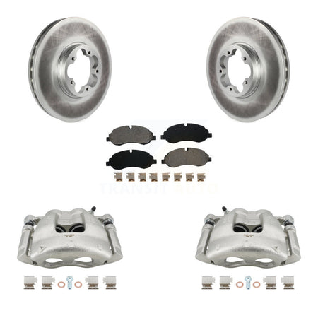 Front Brake Caliper Coat Rotors & Semi-Metallic Pad Kit For Ford Transit-250 Transit-150 KCG-100558S