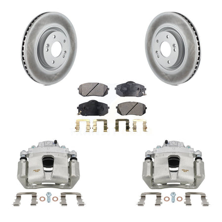 Front Brake Caliper Coat Rotor & Ceramic Pad Kit For Hyundai Sonata 1.6L with GAS engine KCG-100558T