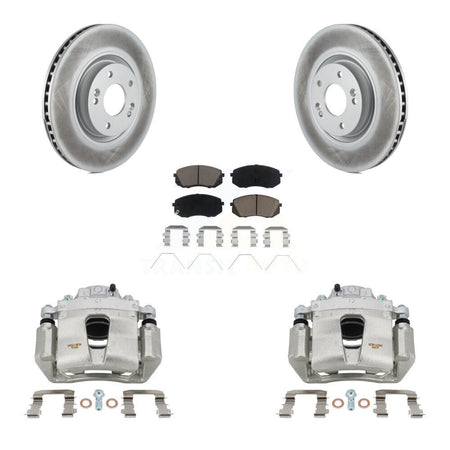 Front Disc Brake Caliper Coated Rotors And Ceramic Pad Kit For Hyundai Sonata Kia Optima KCG-100559C