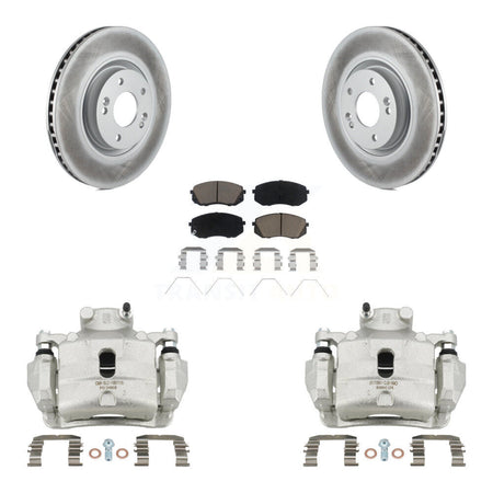 Front Disc Brake Caliper Coated Rotors And Ceramic Pad Kit For Hyundai Sonata Kia Optima KCG-100560C
