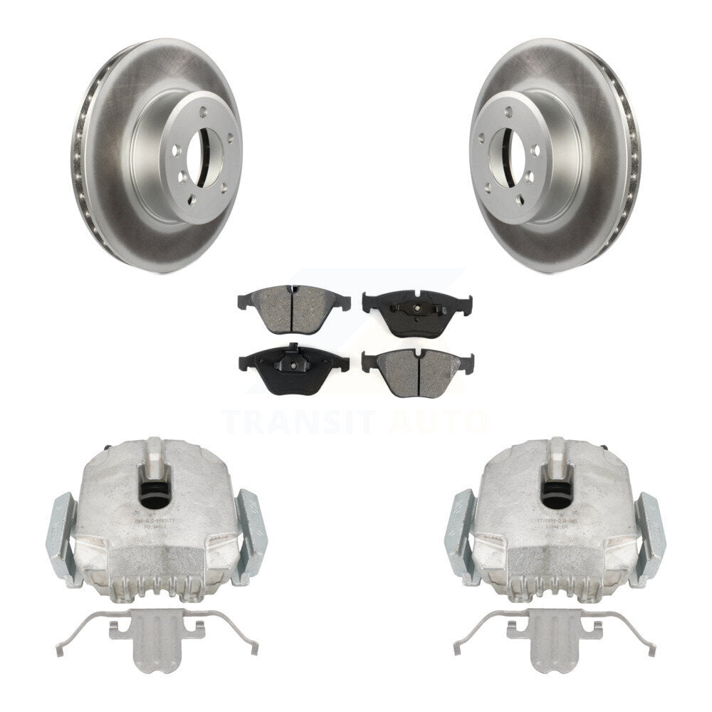 Front Brake Caliper Coat Rotor Semi-Metallic Pad Kit For BMW 525i Automatic transmission KCG-100560S