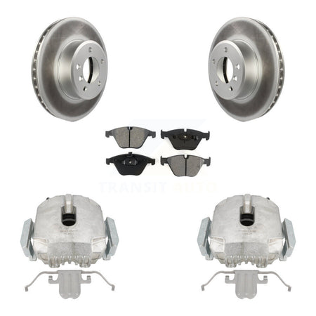 Front Brake Caliper Coat Rotor Semi-Metallic Pad Kit For BMW 525i Automatic transmission KCG-100560S