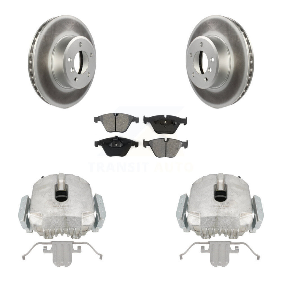 Front Brake Caliper Coat Rotor Semi-Metallic Pad Kit For BMW 525i Automatic transmission KCG-100560S
