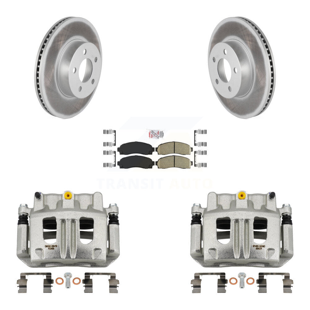Front Brake Caliper Coat Rotor Ceramic Pad Kit For Ford Ranger Mazda B4000 Explorer Trac KCG-100561N