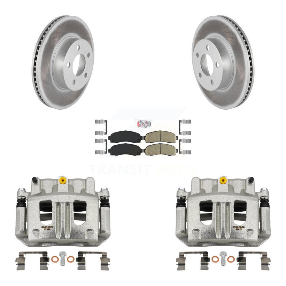 Front Brake Caliper Coat Rotor Ceramic Pad Kit For Ford Ranger Mazda B4000 Explorer Trac KCG-100561N