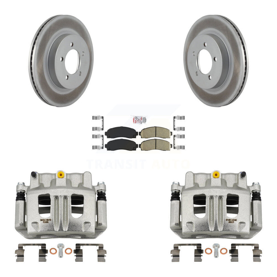 Front Brake Caliper Coat Rotor And Ceramic Pad Kit For Ford Explorer Mercury Mountaineer KCG-100563N